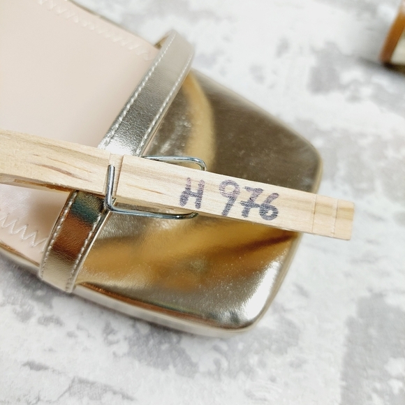 New BP Netta Platform Gold Metallic Strappy Sandals H976 - Picture 13 of 13